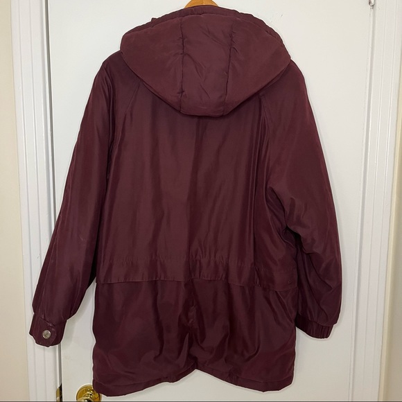 Burgundy Vintage Wool Winter Jacket - Picture 5 of 9